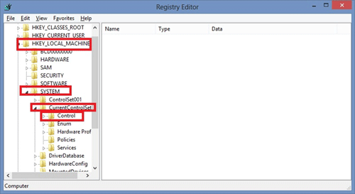 Windows 8 Registry Editor